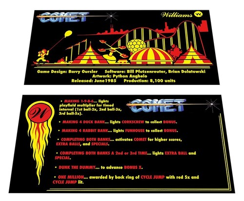 Williams comet pinball - comet,